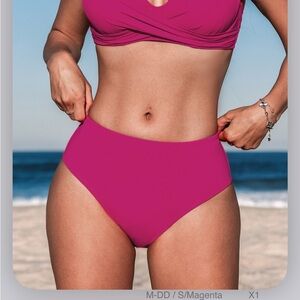 NWT Cupshe Hot Pink Women's Swim bottoms Size Small